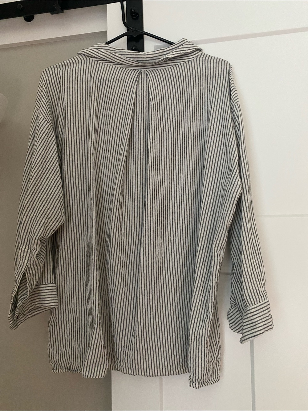 Neuflora Striped Cotton Button Down - Picture 3 of 3
